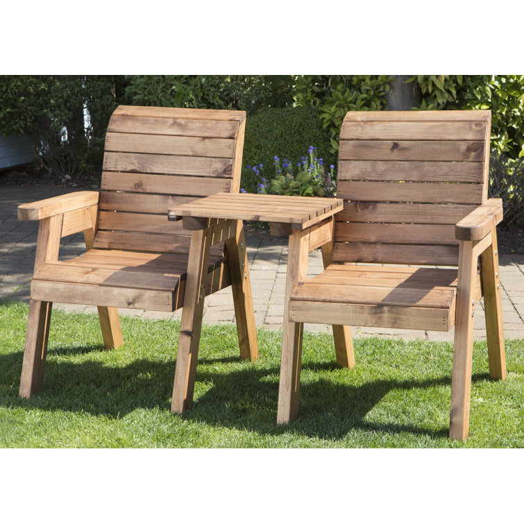 Dakota Fields Wooden Love Seat Wayfair.co.uk